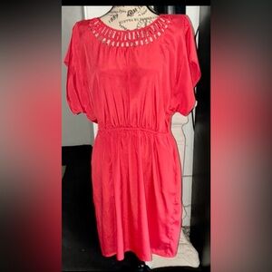 Massimo Elegant Red Dress Gentley Worn Sz XL no belt, no stains